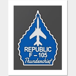 F-105 Thunderchief Blue Arrowhead Posters and Art